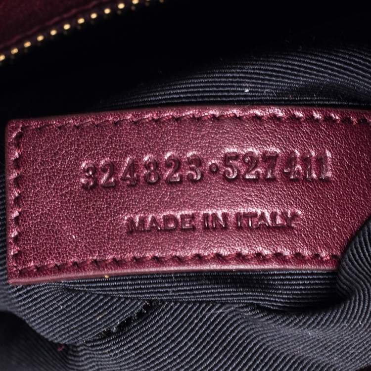 Pre Owned Saint Laurent Maroon Leather Small Classic Sac De Jour Tote