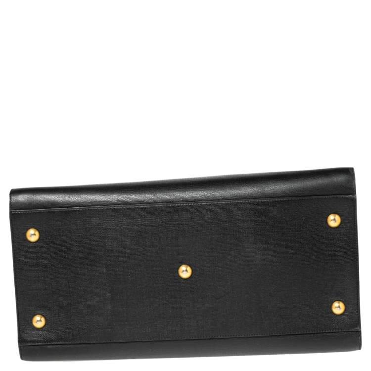 Pre Owned Saint Laurent Black Leather Large Y Cabas Chyc Tote