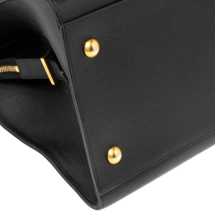 Pre Owned Saint Laurent Black Leather Large Y Cabas Chyc Tote