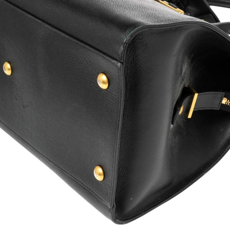 Pre Owned Saint Laurent Black Leather Large Y Cabas Chyc Tote