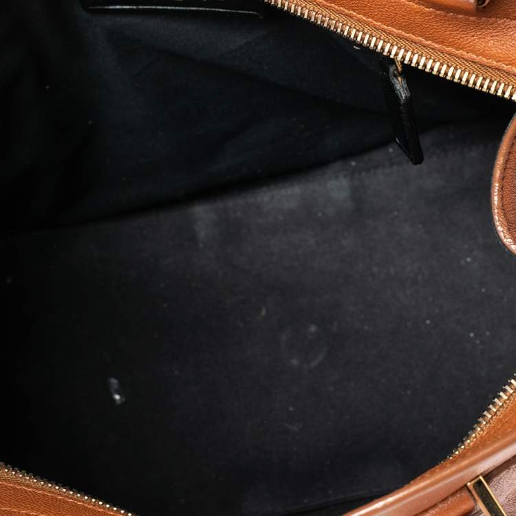 Pre Owned Saint Laurent Brown Leather Small Cabas Chyc Tote
