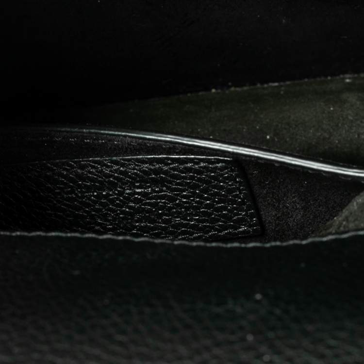 Pre Owned Saint Laurent Black Leather Medium Sunset Shoulder Bag