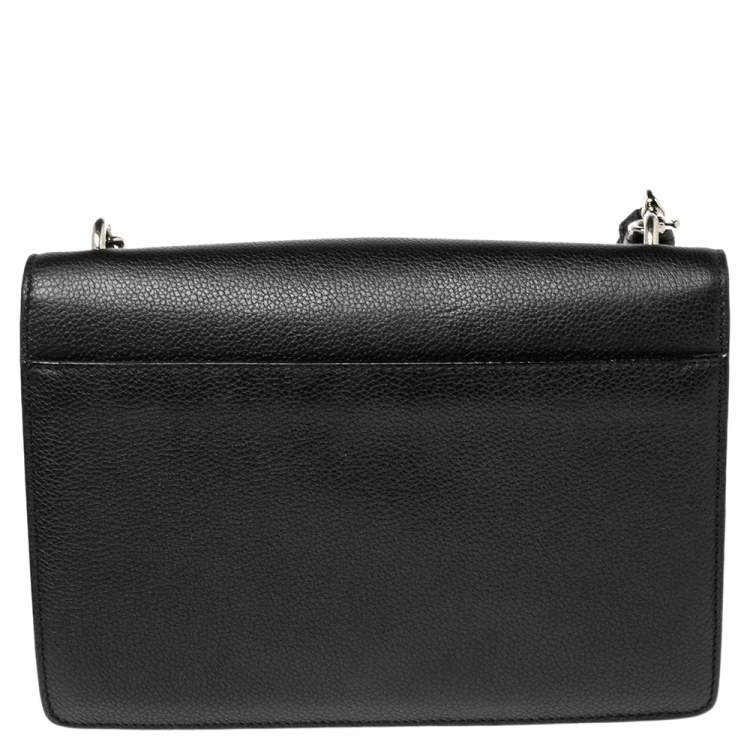Pre Owned Saint Laurent Black Leather Medium Sunset Shoulder Bag