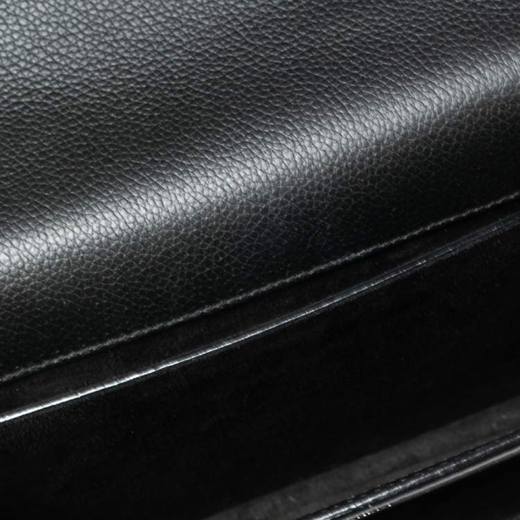 Pre Owned Saint Laurent Black Leather Medium Sunset Shoulder Bag