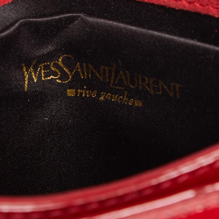 Pre Owned Saint Laurent Red Patent Leather Crossbody Bag