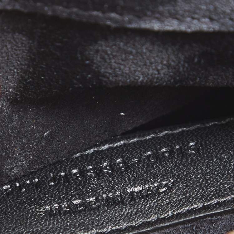 Pre Owned Saint Laurent Black Leather Medium Fringe Envelope Shoulder Bag