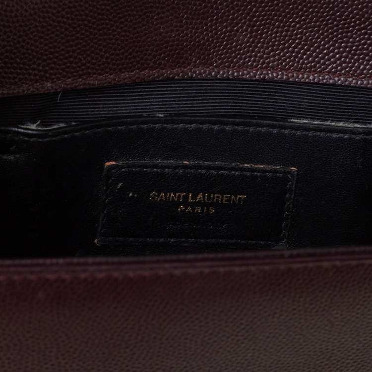 Pre Owned Saint Laurent Burgundy Leather Medium Kate Shoulder Bag