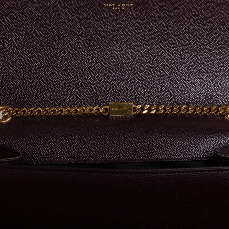 Pre Owned Saint Laurent Burgundy Leather Medium Kate Shoulder Bag