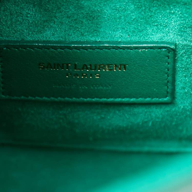 Pre Owned Saint Laurent Green Leather Baby Classic Sac De Jour Tote
