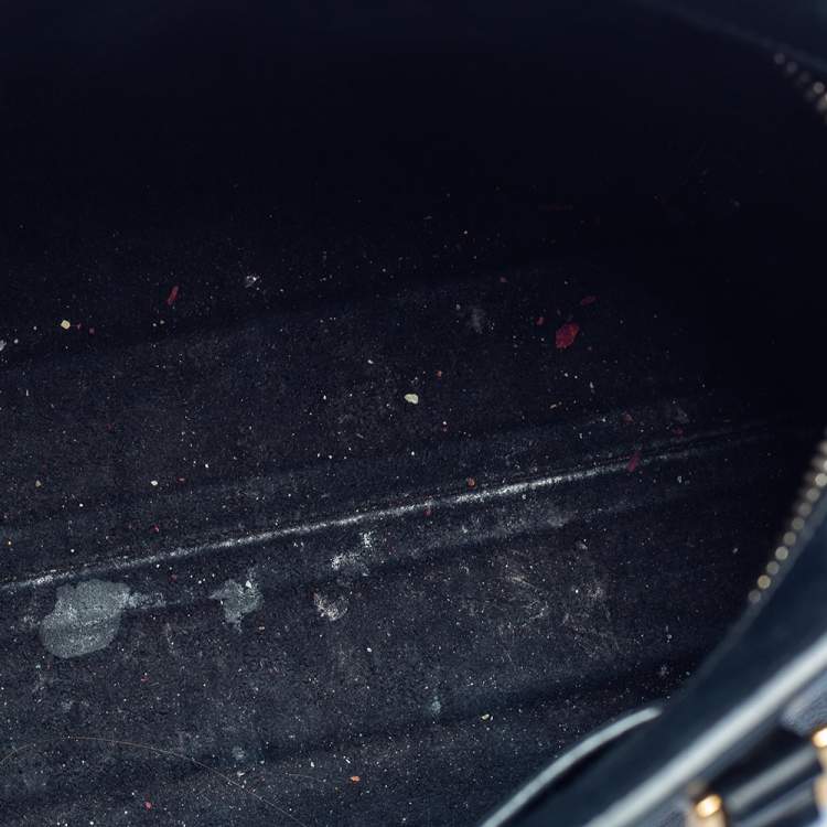 Pre Owned Saint Laurent Black Leather Baby Monogram Cabas Tote