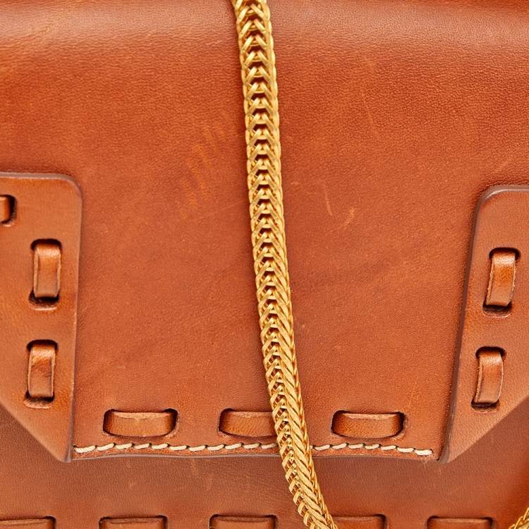 Pre Owned Saint Laurent Tan Leather Betty Shoulder Bag