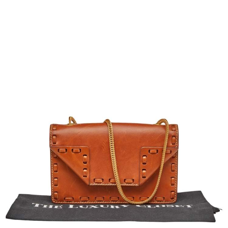 Pre Owned Saint Laurent Tan Leather Betty Shoulder Bag