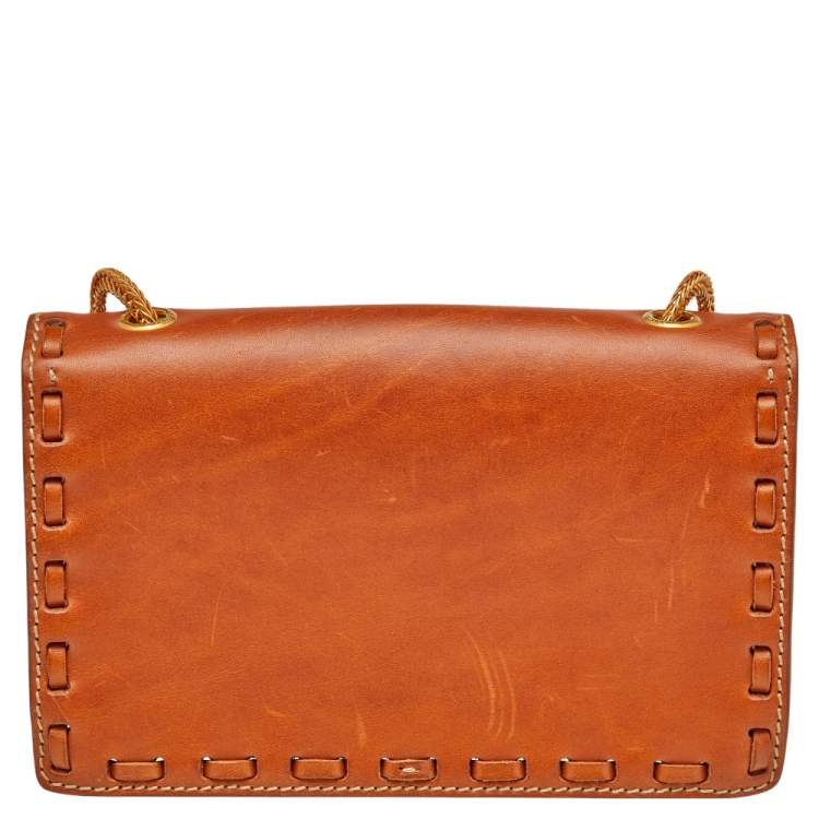 Pre Owned Saint Laurent Tan Leather Betty Shoulder Bag