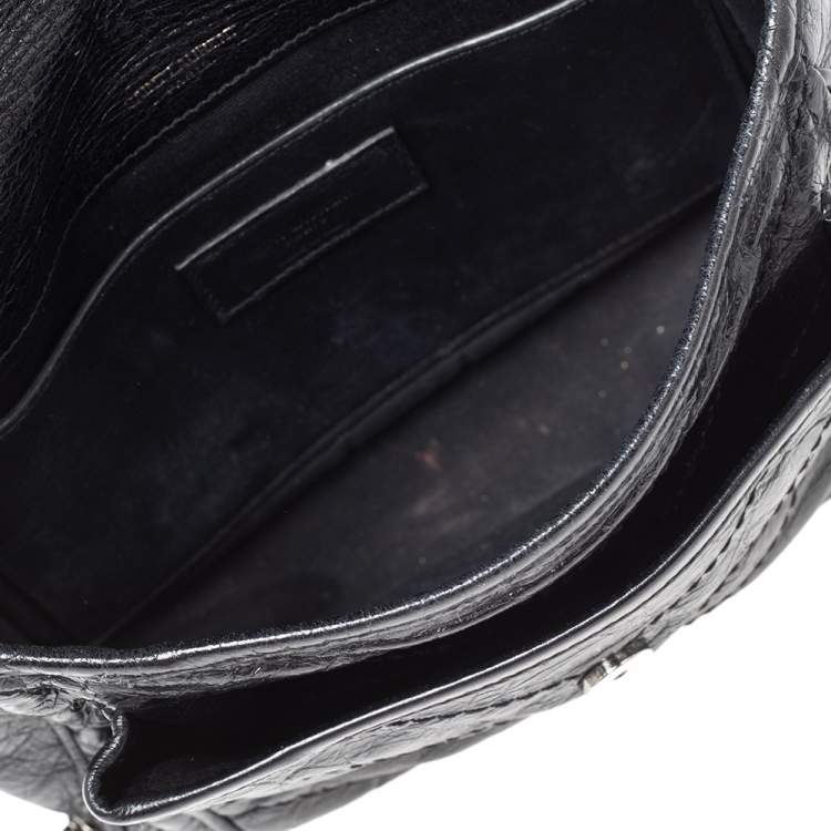 Pre Owned Saint Laurent Black Leather Baby Niki Flap Shoulder Bag