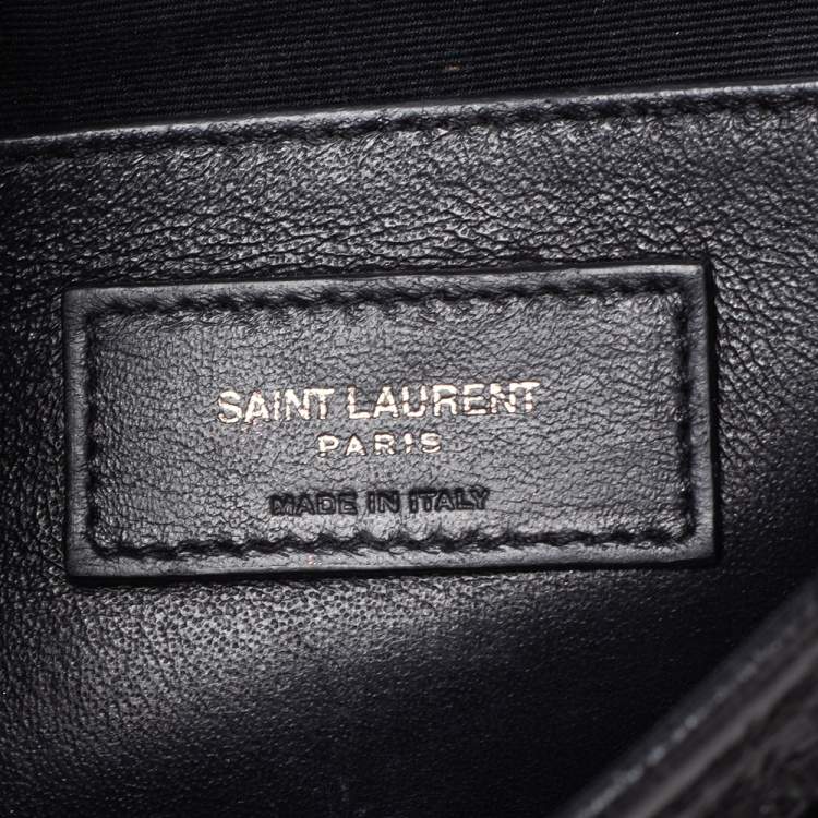 Pre Owned Saint Laurent Black Leather Baby Niki Flap Shoulder Bag