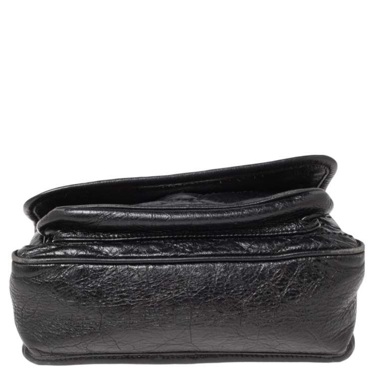Pre Owned Saint Laurent Black Leather Baby Niki Flap Shoulder Bag