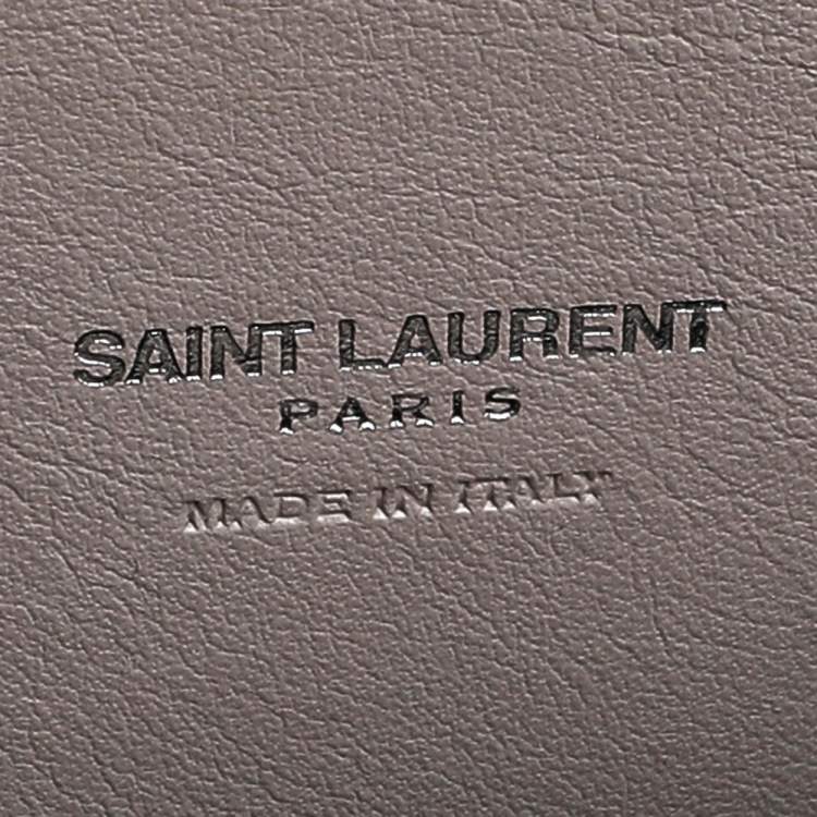 Pre Owned Saint Laurent Pale Pink Leather And Python Embossed Leather Small Sac De Jour Tote 