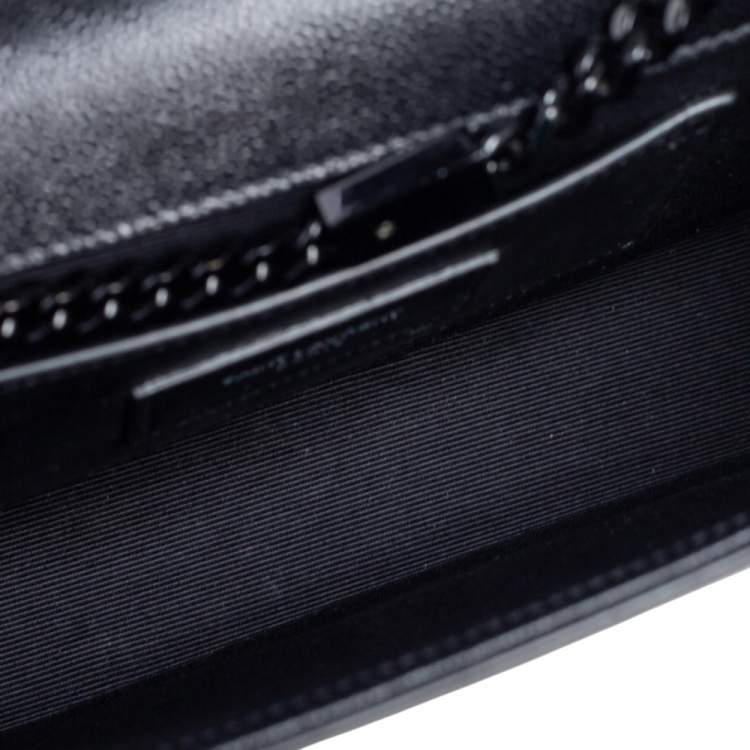 Pre Owned Saint Laurent Black Leather Medium Kate Shoulder Bag