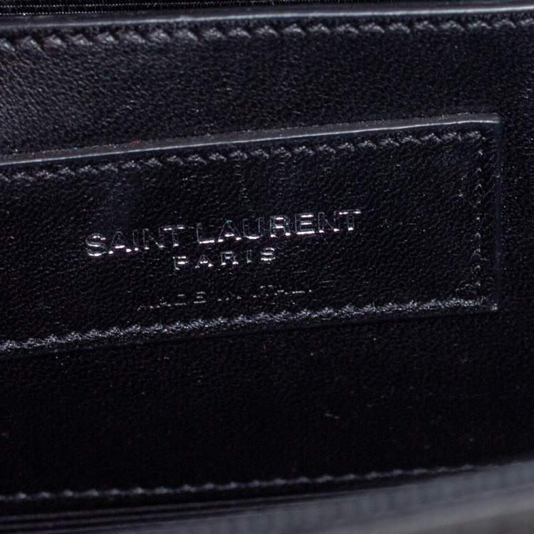 Pre Owned Saint Laurent Black Leather Medium Kate Shoulder Bag