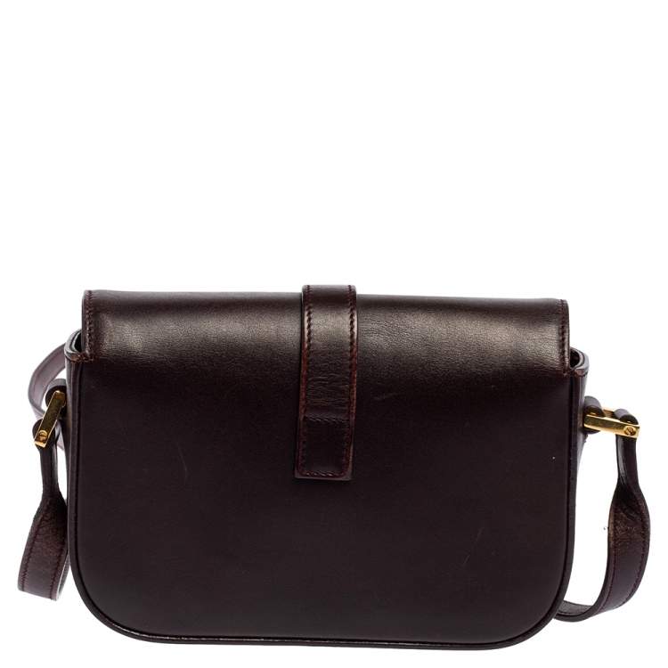 Pre Owned Saint Laurent Brown Leather Small Universite Shoulder Bag