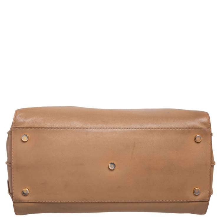 Pre Owned Saint Laurent Beige Leather Large Sac De Jour Tote