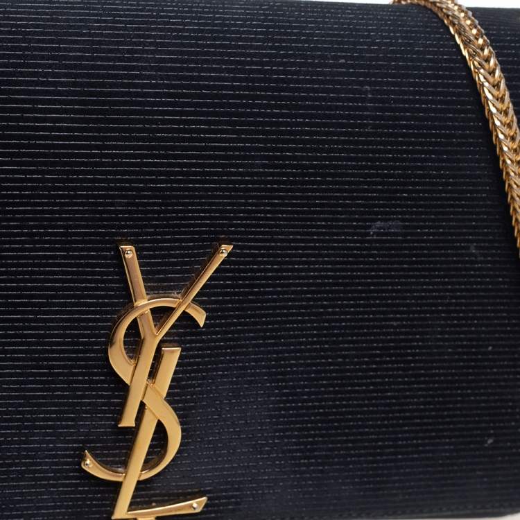 Pre Owned Saint Laurent Paris Black Suede Kate Tassel Bag