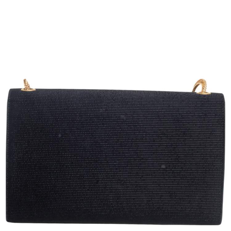 Pre Owned Saint Laurent Paris Black Suede Kate Tassel Bag