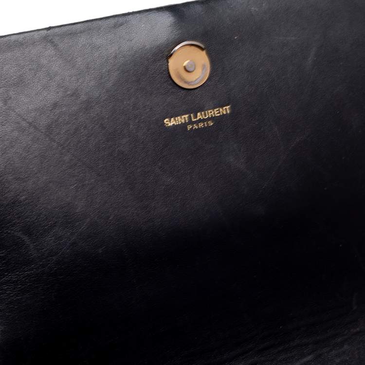 Pre Owned Saint Laurent Paris Black Suede Kate Tassel Bag