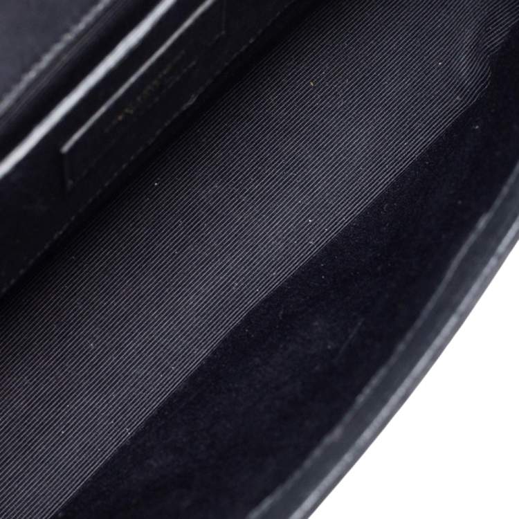 Pre Owned Saint Laurent Paris Black Suede Kate Tassel Bag