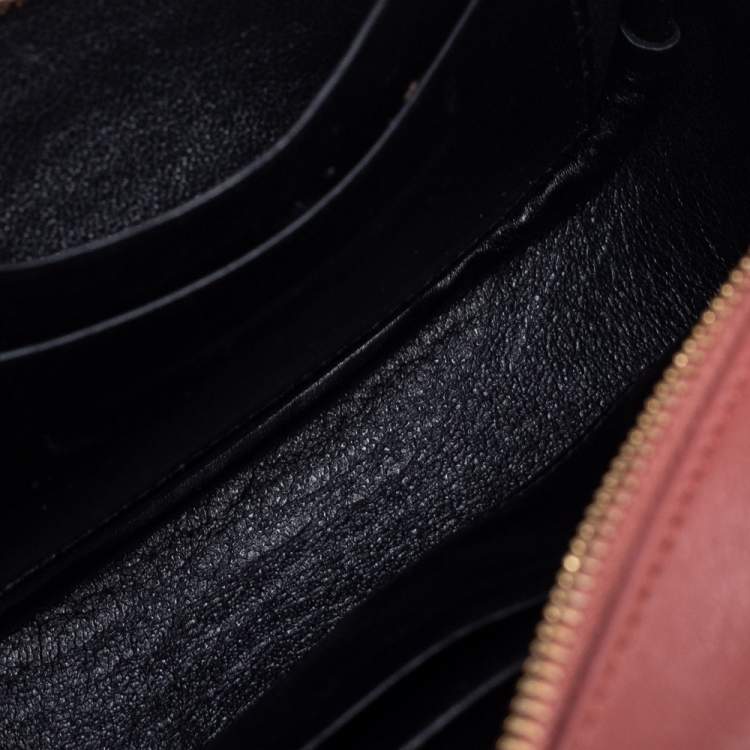 Pre Owned Saint Laurent Pale Pink Leather Mini Blogger Crossbody Bag