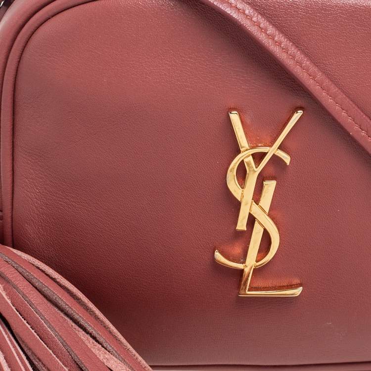 Pre Owned Saint Laurent Pale Pink Leather Mini Blogger Crossbody Bag