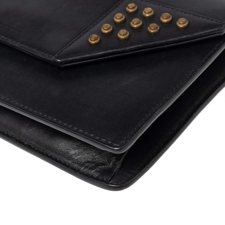 Pre Owned Saint Laurent Black Leather Betty Shoulder Bag