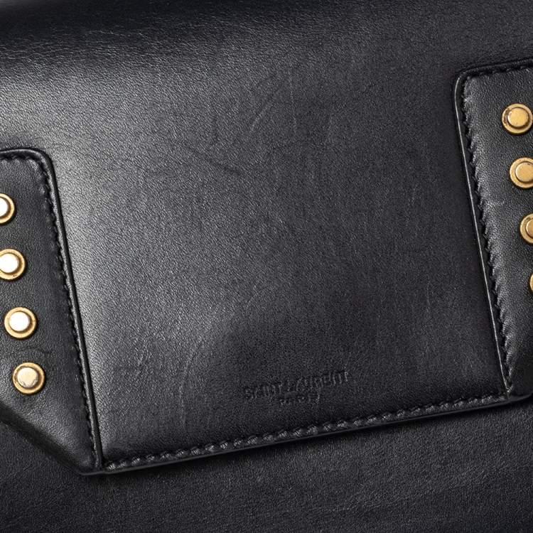 Pre Owned Saint Laurent Black Leather Betty Shoulder Bag