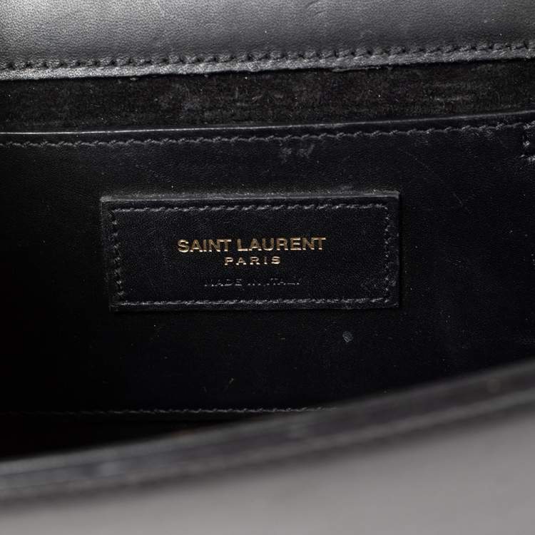 Pre Owned Saint Laurent Black Leather Kate Tassel Shoulder Bag