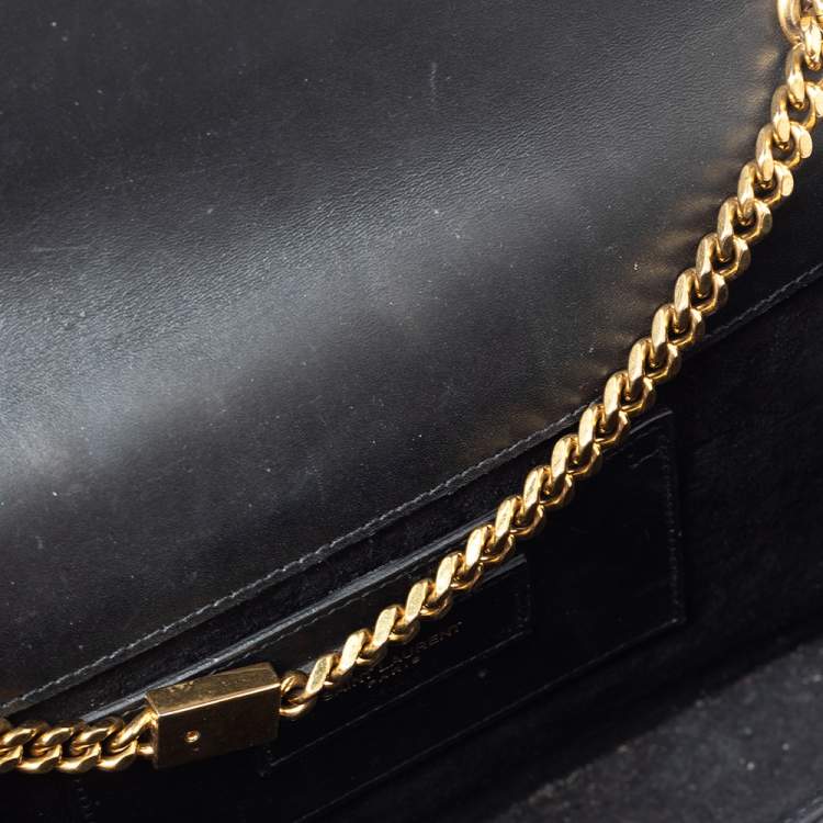 Pre Owned Saint Laurent Black Leather Kate Tassel Shoulder Bag