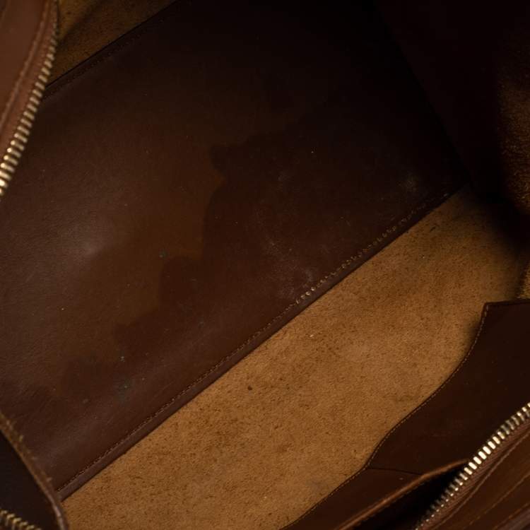 Pre Owned Saint Laurent Brown Leather Small Cabas Y-Ligne Tote