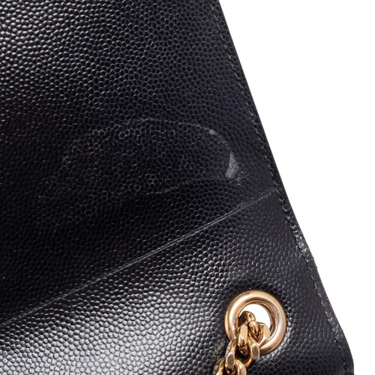 Pre Owned Saint Laurent Black Leather Small Kate Shoulder Bag