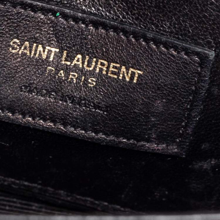 Pre Owned Saint Laurent Black Leather Small Kate Shoulder Bag