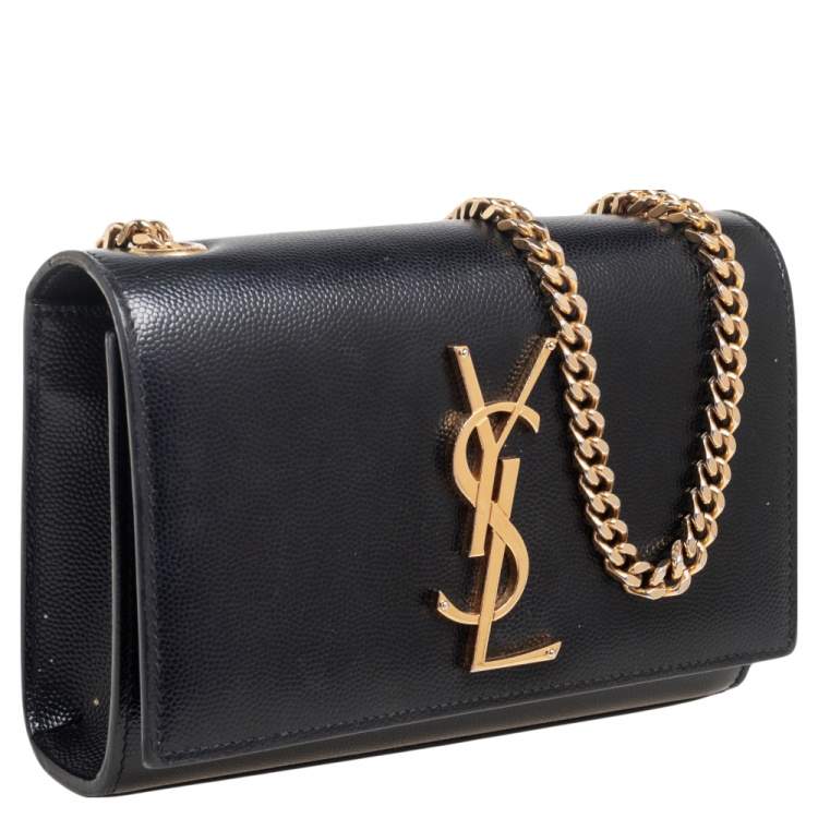Pre Owned Saint Laurent Black Leather Small Kate Shoulder Bag