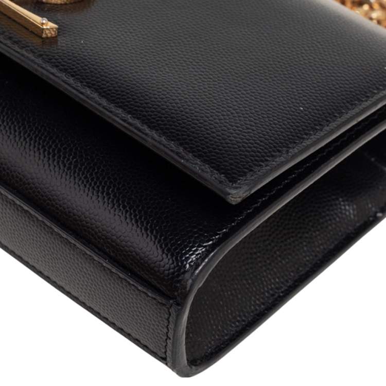 Pre Owned Saint Laurent Black Leather Small Kate Shoulder Bag