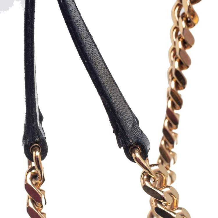 Pre Owned Saint Laurent Black Matelassé Leather Cassandre Shopper Tote