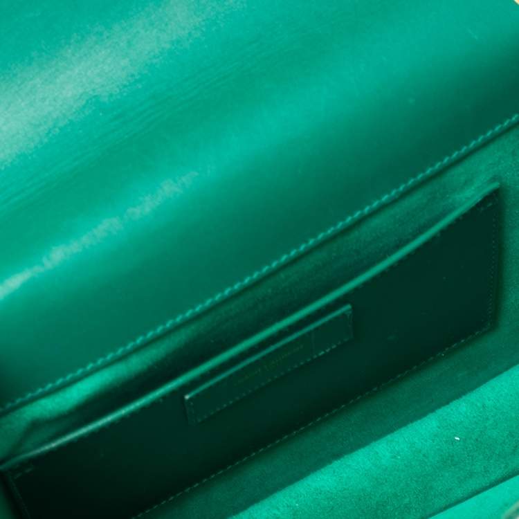 Pre Owned Saint Laurent Green Leather Medium Betty Shoulder Bag