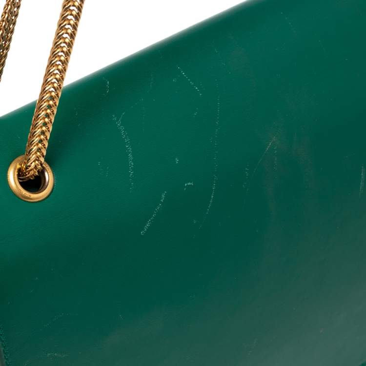 Pre Owned Saint Laurent Green Leather Medium Betty Shoulder Bag