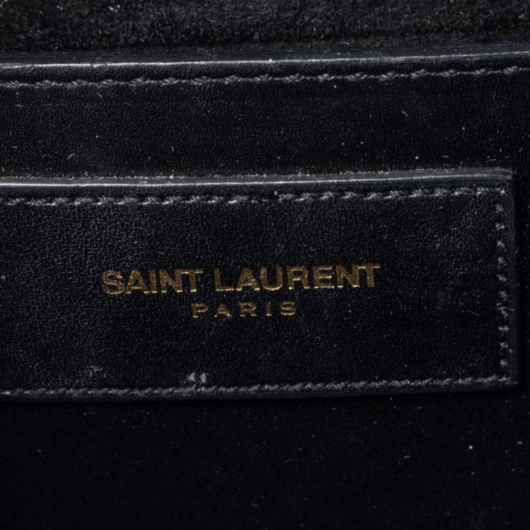 Pre Owned Saint Laurent Black Leather Medium Kate Tassel Shoulder Bag