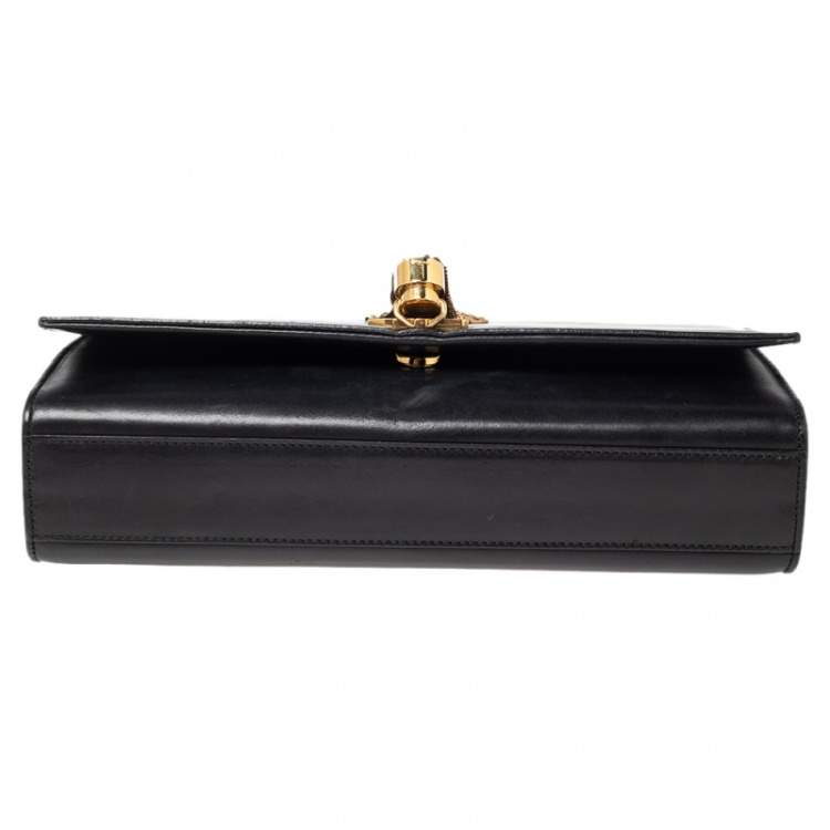 Pre Owned Saint Laurent Black Leather Medium Kate Tassel Shoulder Bag