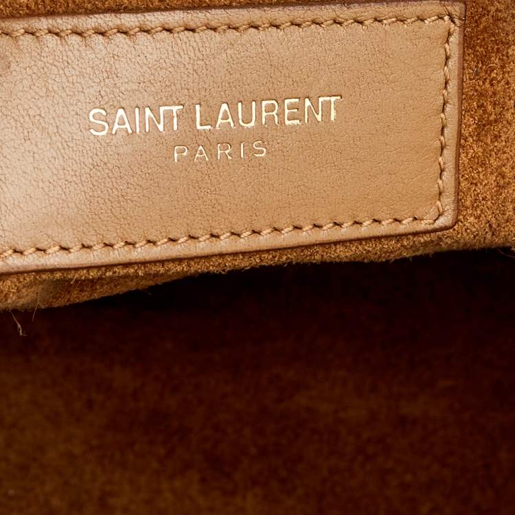 Pre Owned Saint Laurent Beige Leather Large Sac De Jour Tote
