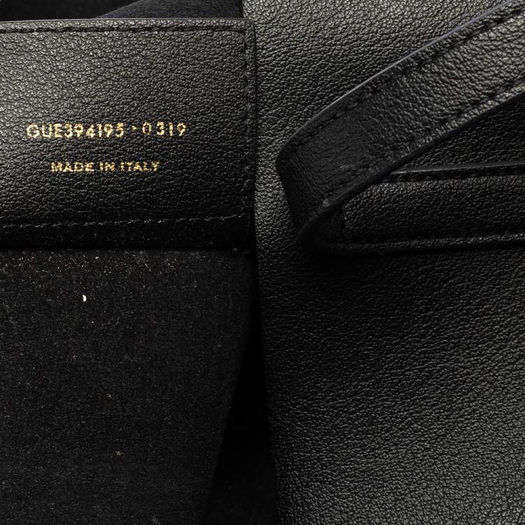 Pre Owned Saint Laurent Black Leather Shopper Tote