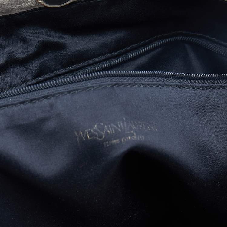 Pre Owned Saint Laurent Off-White Leather Tote