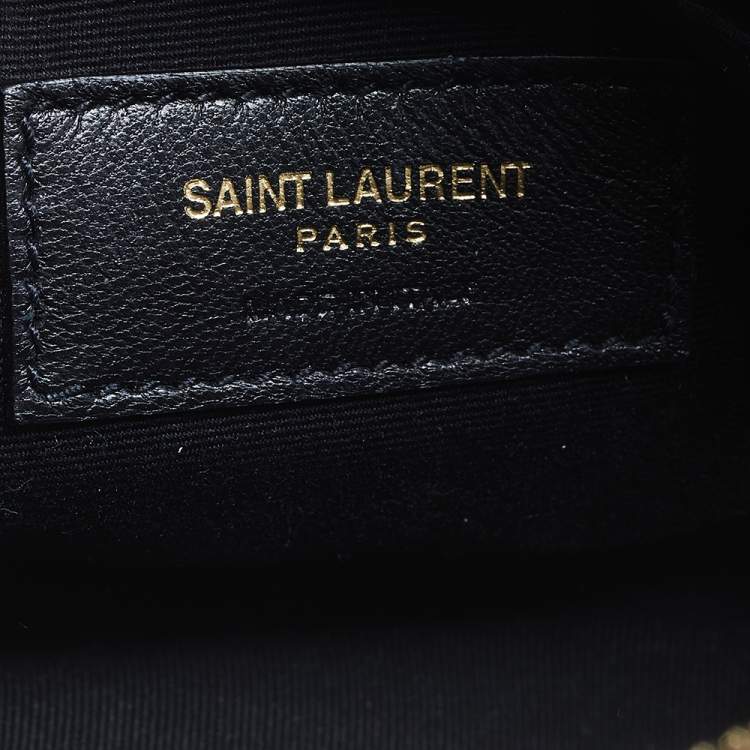 Pre Owned Saint Laurent White Leather Monogram Loulou Belt Bag