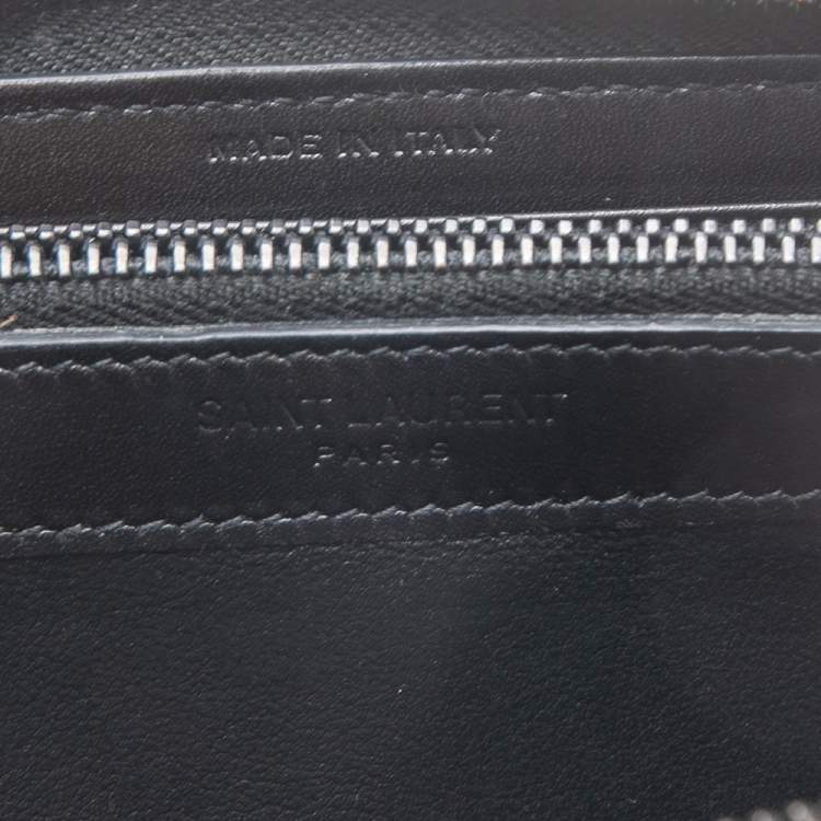 Pre Owned Saint Laurent Black Leather Long Wallet